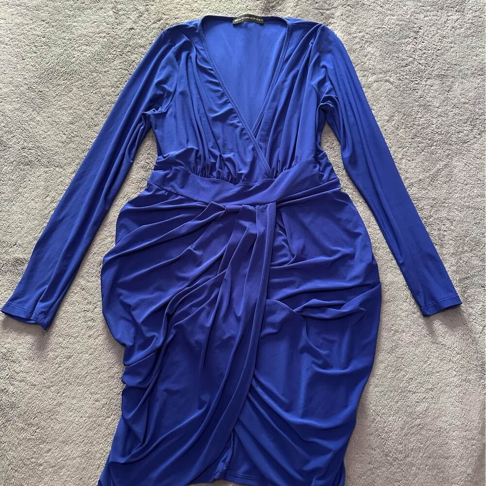 Plus Size Women’s Royal Blue Stretchy Body-Con Dress
